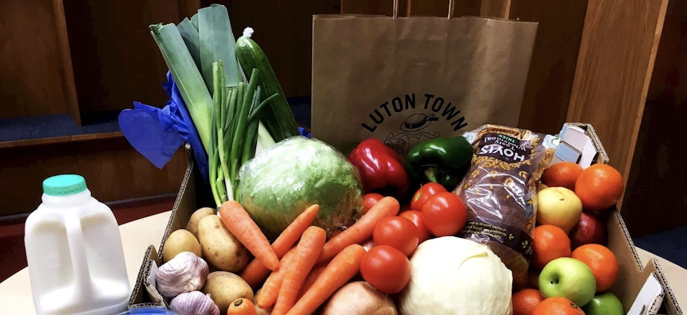 Luton Town Football Club helps local community with food deliveries