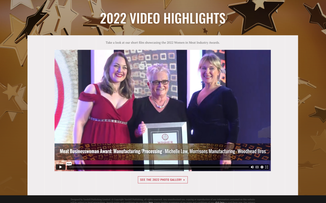 Film and picture gallery now online for 2022 Women In Meat Industry Awards
