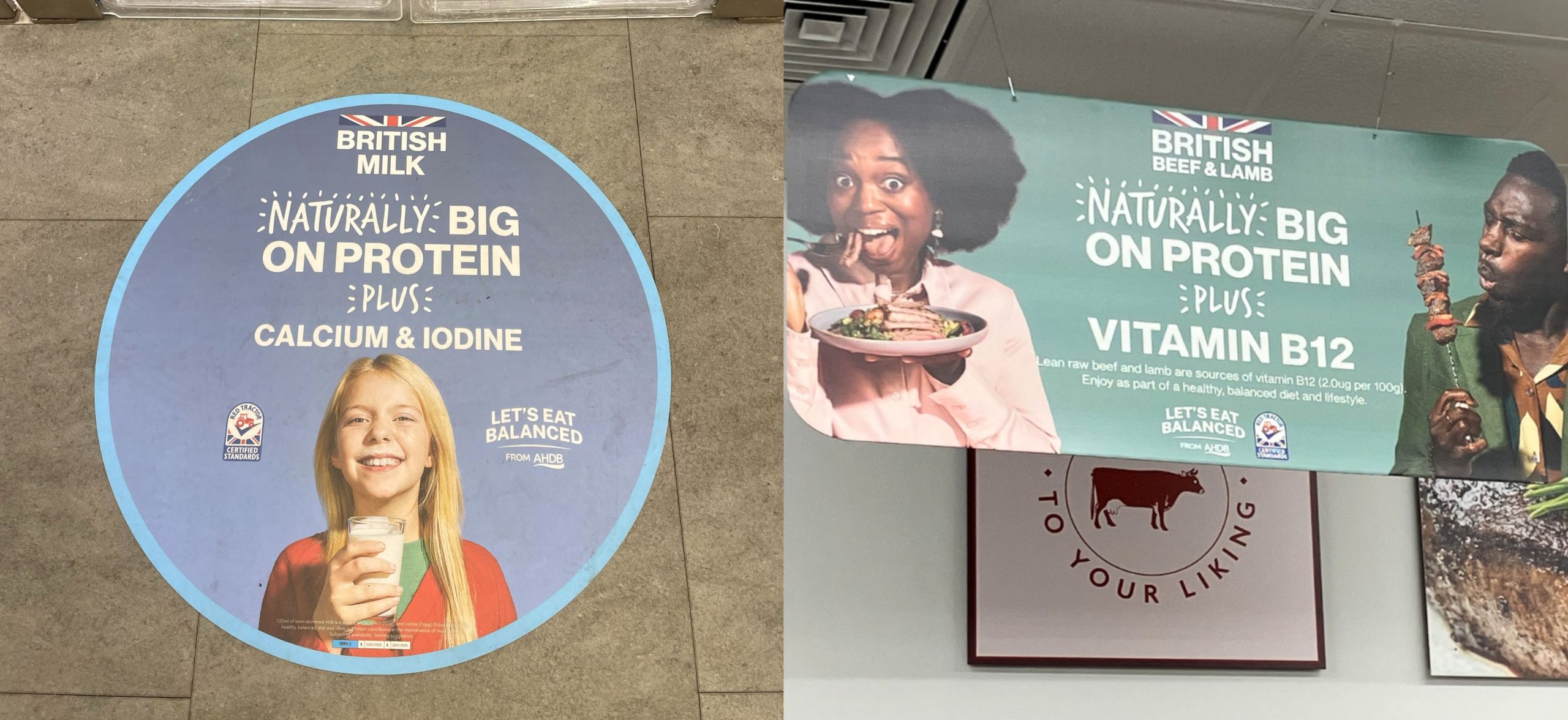AHDB Let’s Eat Balanced signage 2026
