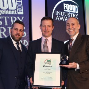 Best Ingredients Supplier Award – Winner: Kalsec Europe. L to R: Award partner, Bill Woodham of Sika, James Smith Kalsec Europe and Michel Roux Jr.