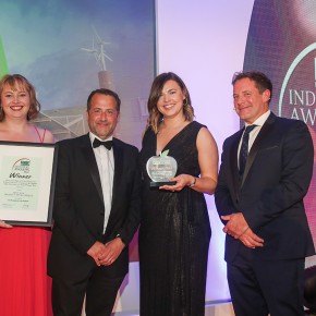 Best New Product Development: Winner - Asda Extra Special British Thick Cut Sirloin Steak with a Tamarind and Chipotle BBQ Marinade and Mixed Pepper Rub - ABP. (l-r) Steph MacLauchlan of category partner Protolan, Simon Young and Hayley Whittaker of ABP and Matt Tebbutt.